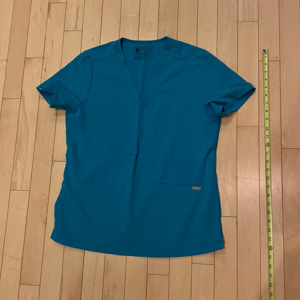 Figs Scrub Top Teal